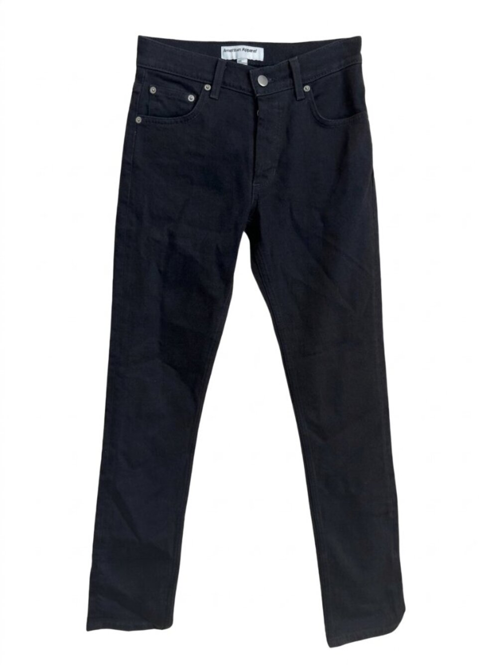 American Apparel Classic Jean 26 Black Button Fly USA Made Stretch Denim NWT